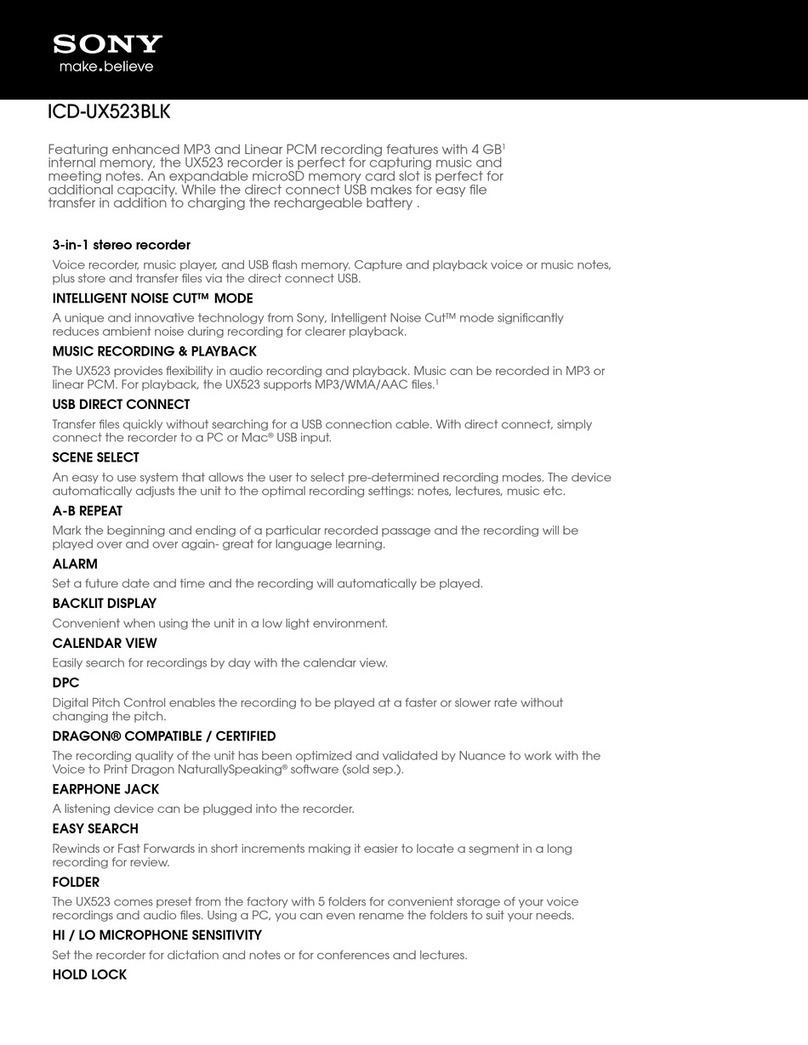 Sony ICD-UX523BLK User manual