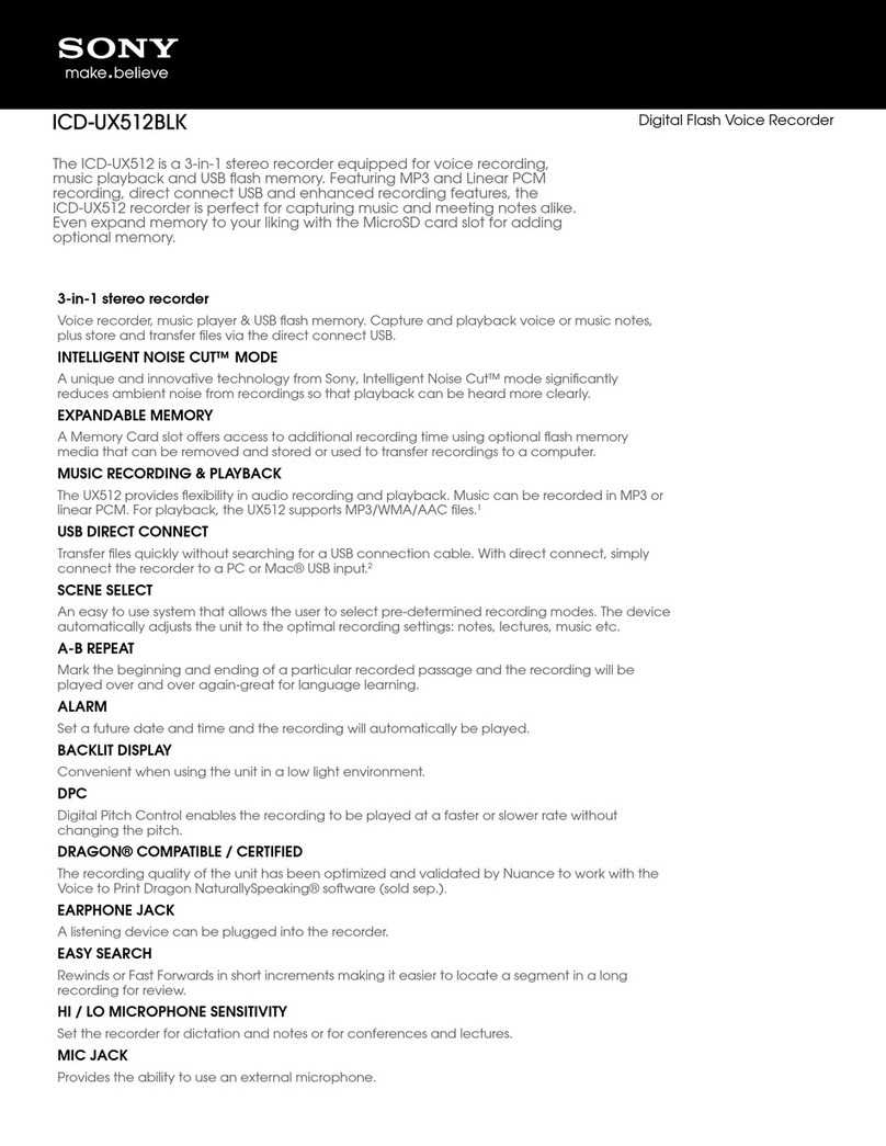 Sony ICD-UX512BLK User manual