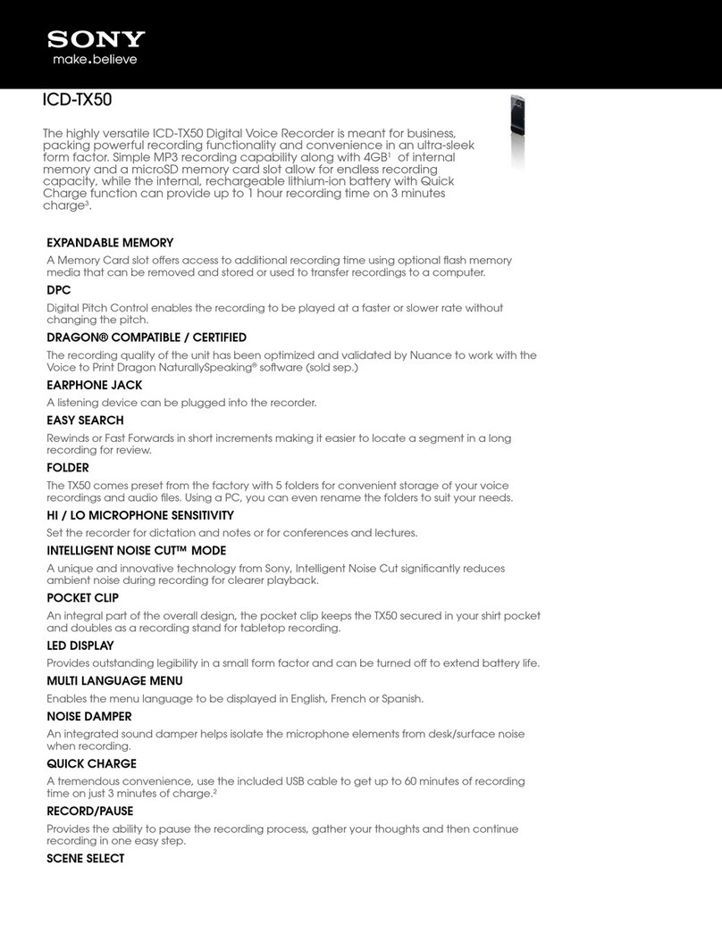 Sony ICD-TX50 User manual
