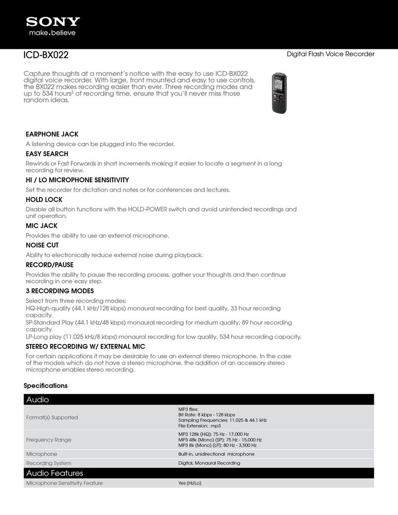 Sony ICD-BX022 User manual