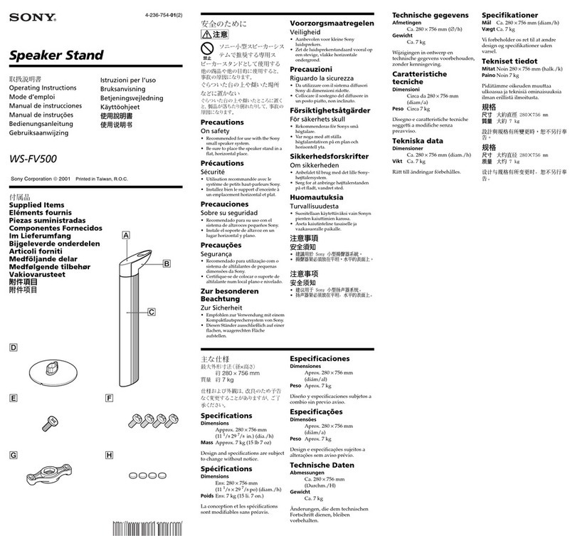 Sony WS-FV500 operating instructions