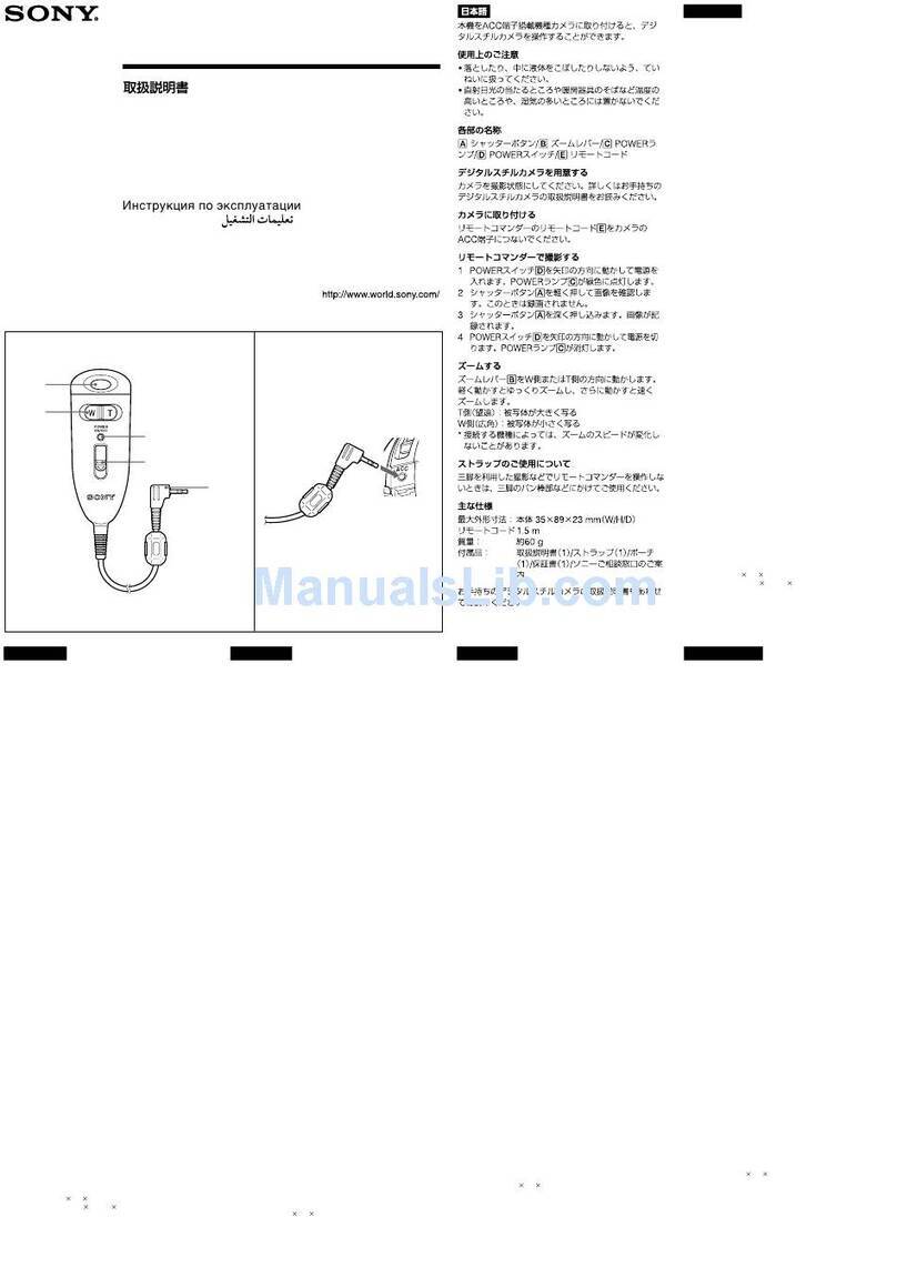 Sony RM-DR1 User manual