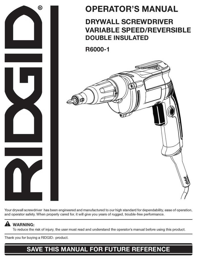 RIDGID R6000-1 Operator's manual