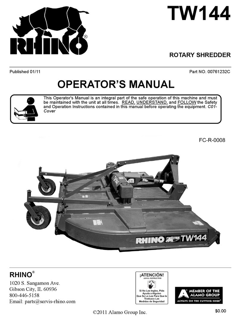 RHINO RHINO TW144 Operator's manual
