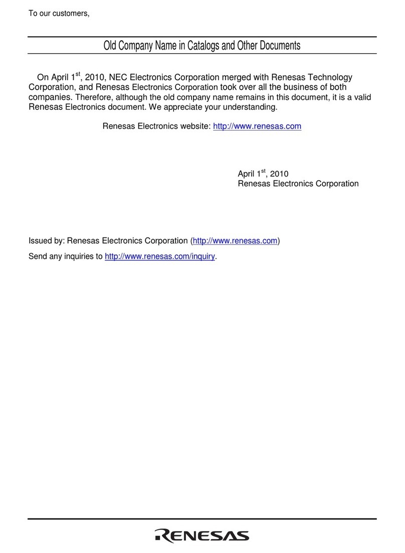 Renesas User System Interface Board HS1650ECN61H user manual
