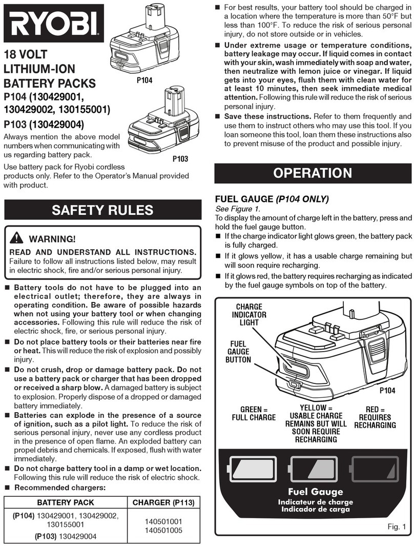 Ryobi 140501001 instruction manual