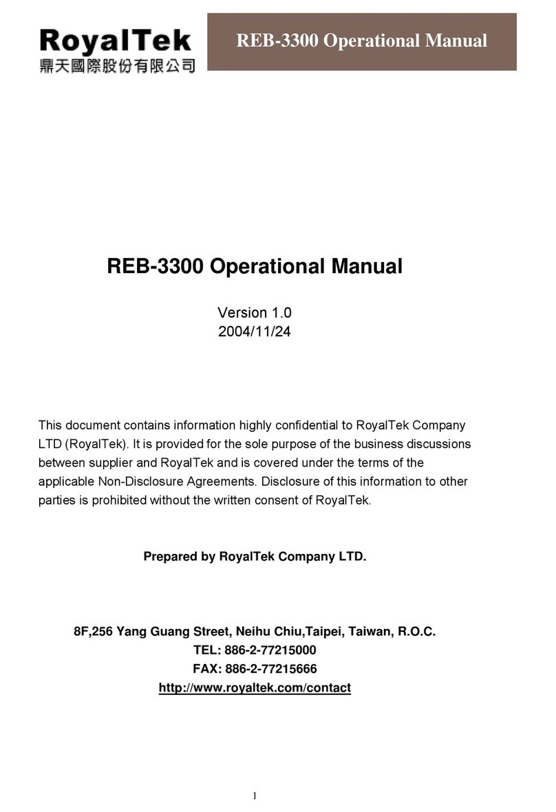 RoyalTek REB-3300 Quick start guide