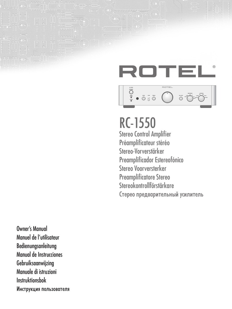 Rotel RC-1550 owner's manual