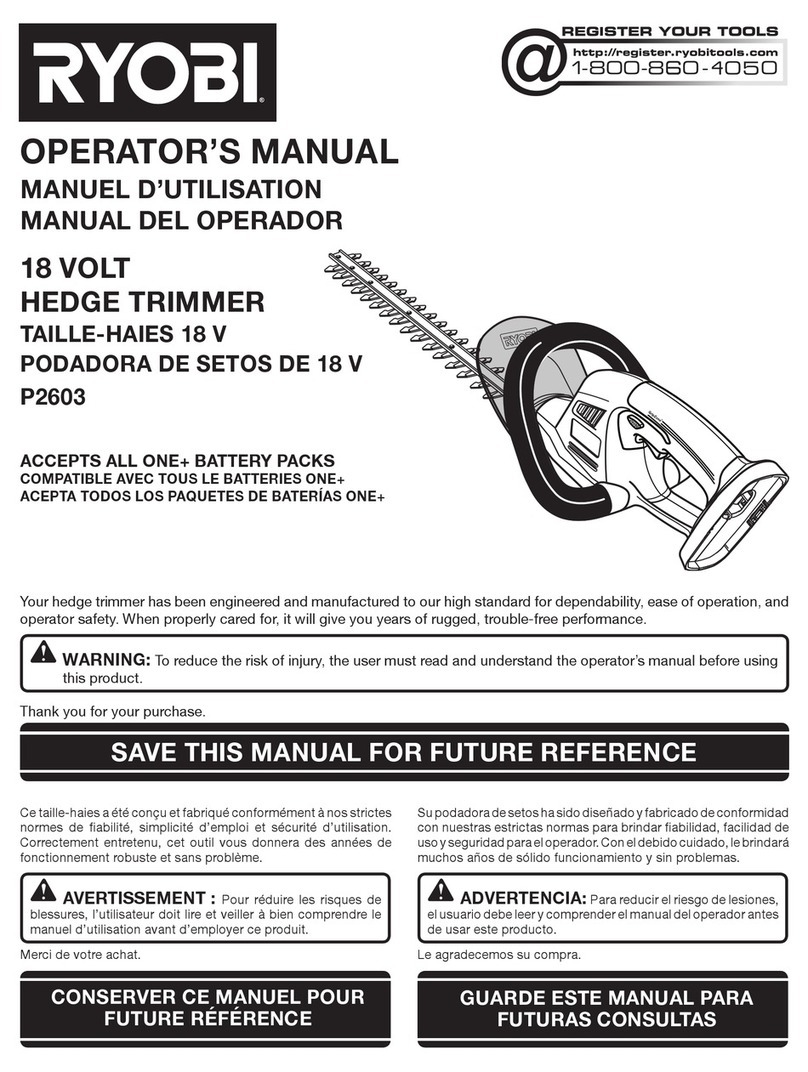 Ryobi P2603 Operator's manual