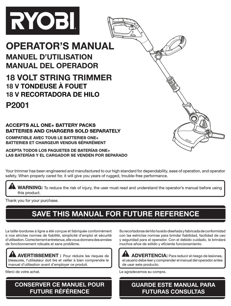 Ryobi P2001 User manual