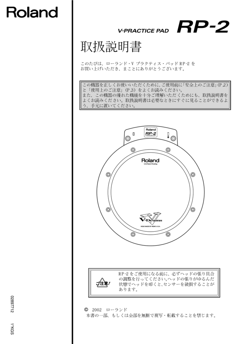 Roland RP-2 User manual Roland RP-2 User manual