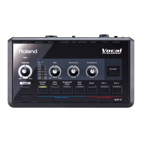 Roland VP-7 5100012850-01 owner's manual