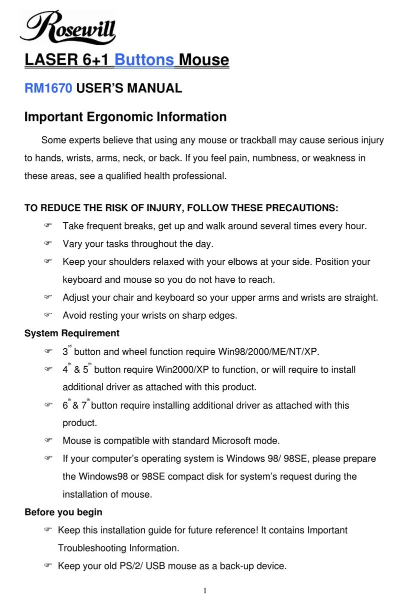 Rosewill RM1670 User manual