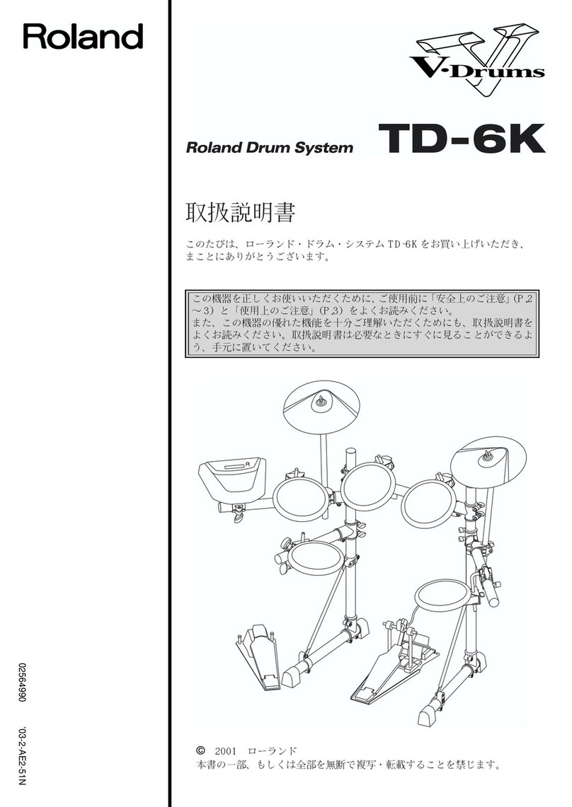 Roland V-Drums TD-6K owner's manual