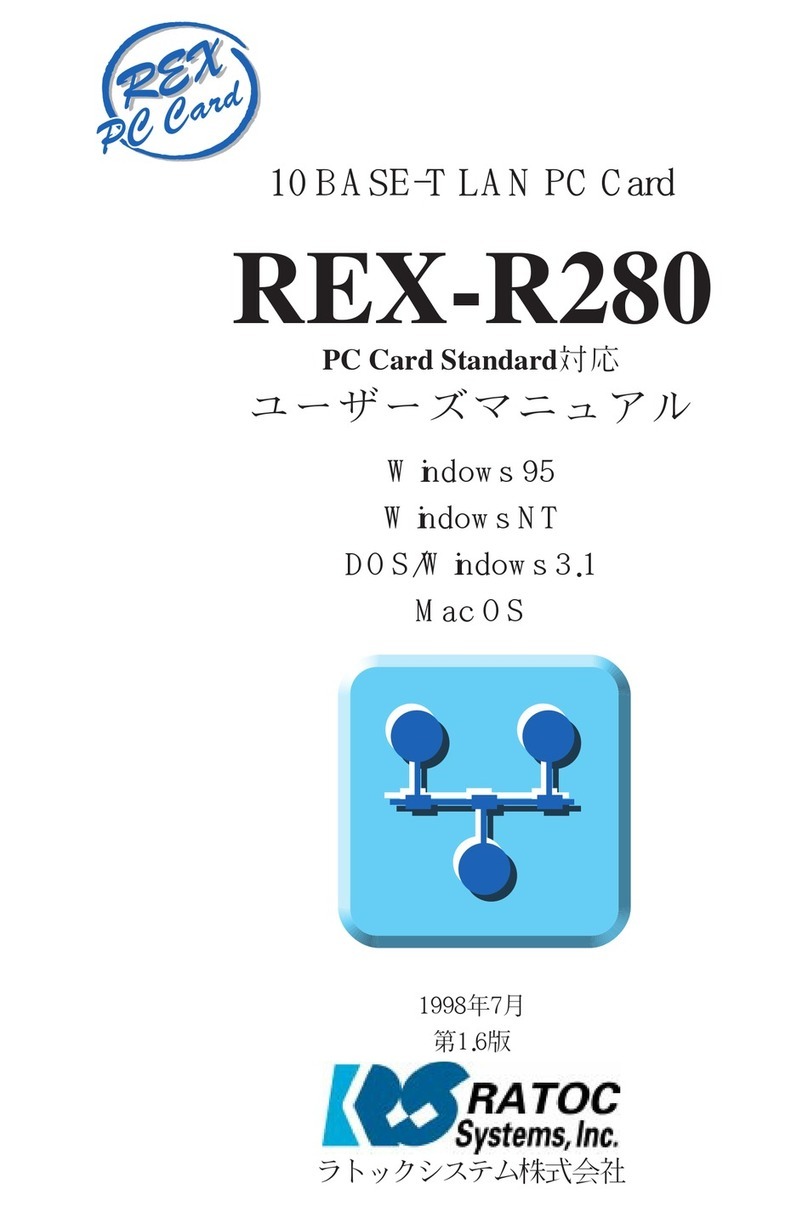 Ratoc Systems PC Card Standard REX-R280 User manual Ratoc Systems PC Card Standard REX-R280 User manual