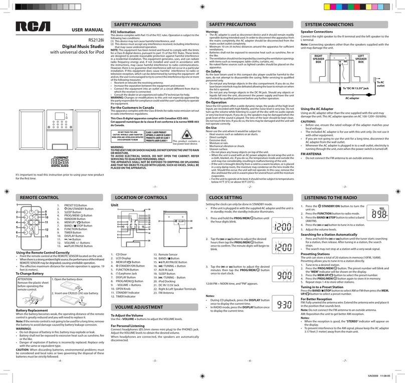 RCA RS2128i User manual