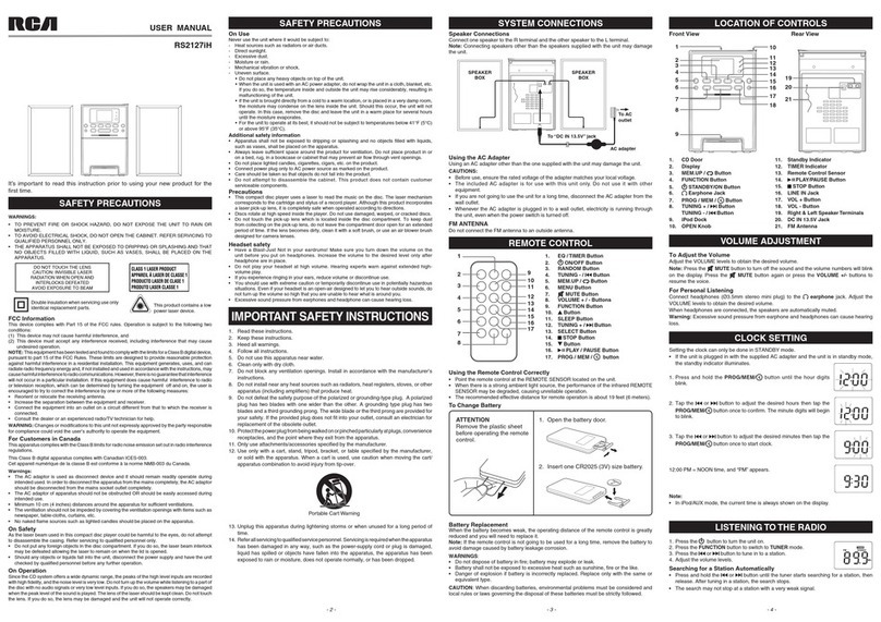 RCA RS2127iH User manual