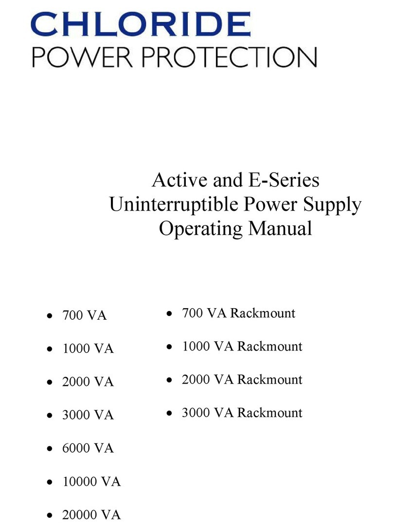 Chloride VA 1000 Operator's manual