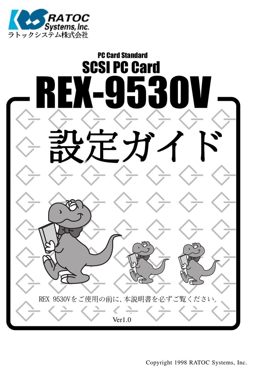 Ratoc Systems SCSI PC Card REX-9530V User manual Ratoc Systems SCSI PC Card REX-9530V User manual