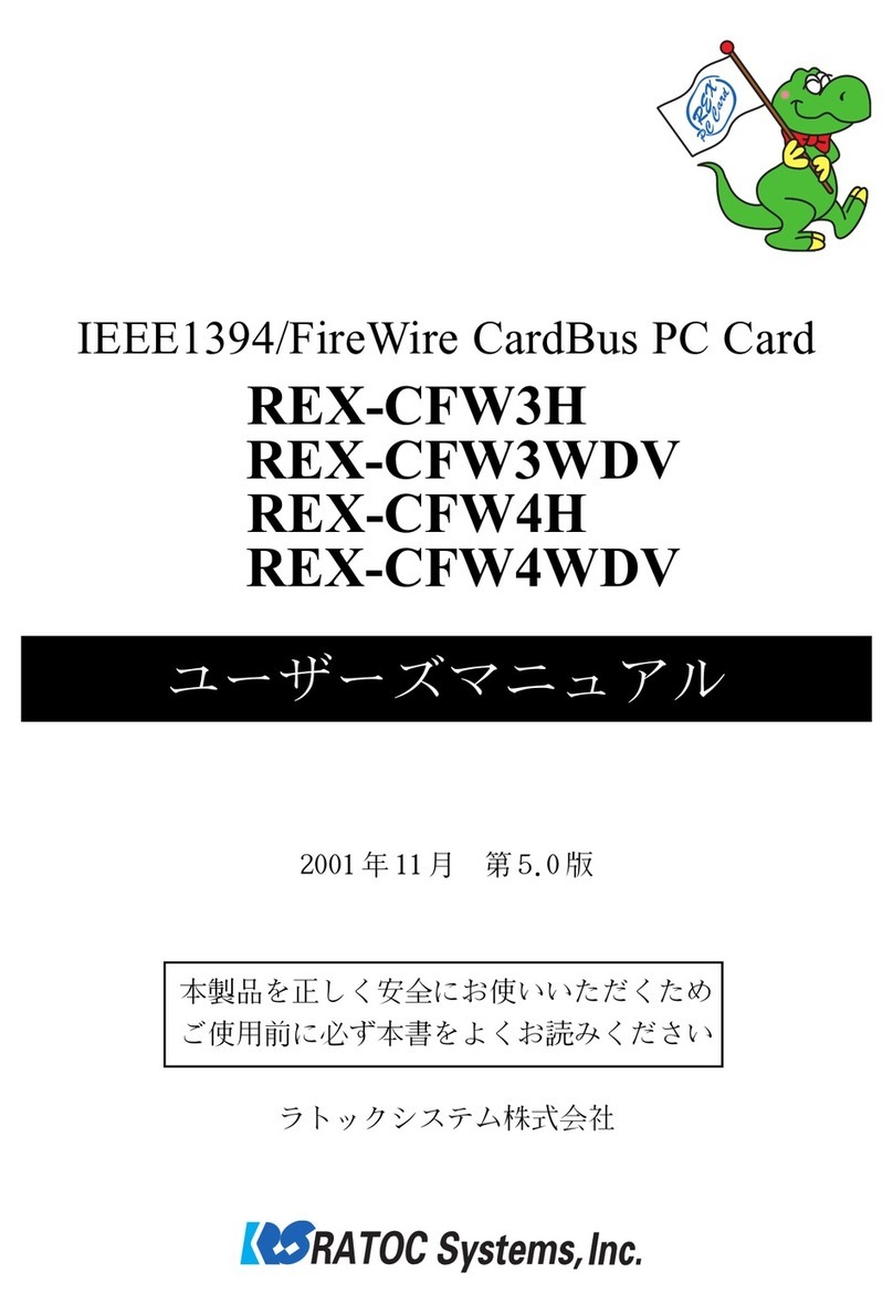 Ratoc Systems IEEE1394/FireWire CardBus PC Card... product manual