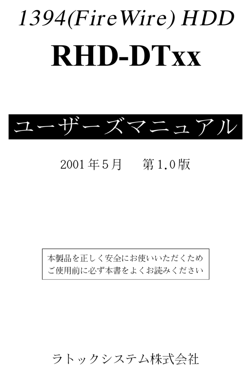 Ratoc Systems 1394(FireWire) HDD RHD-DTxx product manual