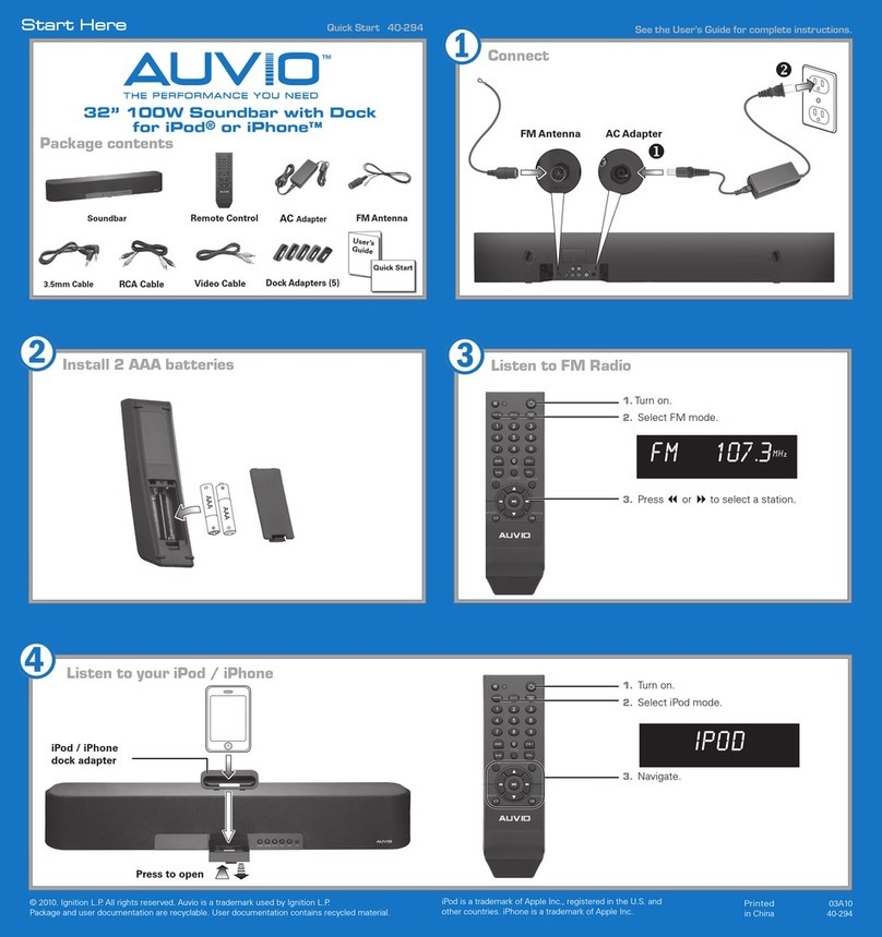 AUVIO Auvio 40-294 User manual