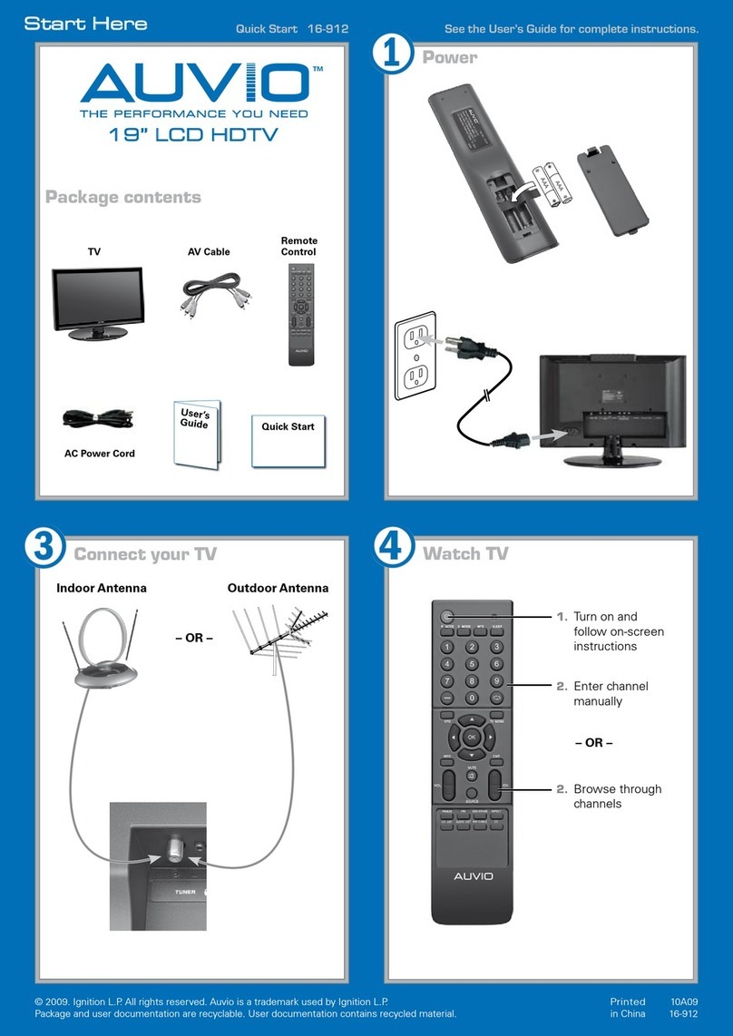 AUVIO Auvio 16-912 quick start guide