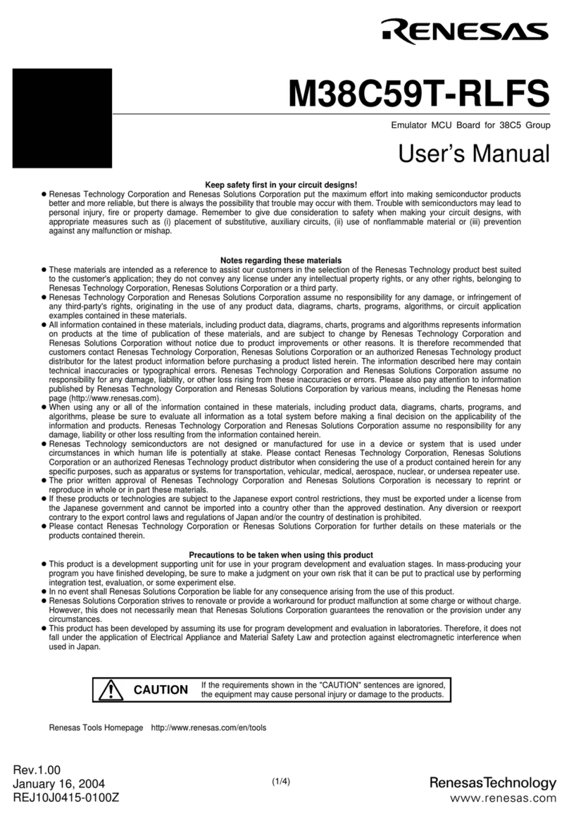 Renesas M38C59T-RLFS User manual