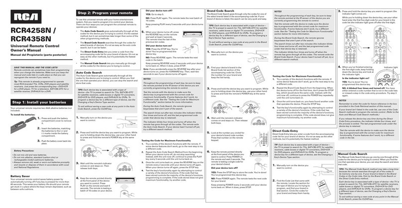 RCA RCR4258N User manual
