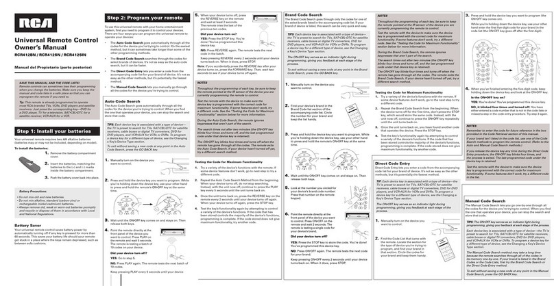 RCA RCR412BN User manual