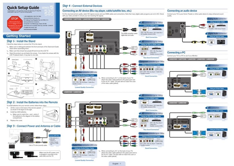 Samsung LN32C530F1F User manual