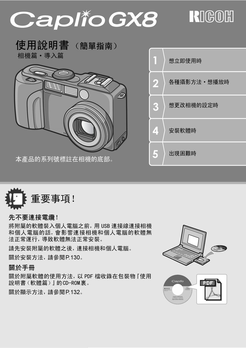 Ricoh Caplio GX8 User manual Ricoh Caplio GX8 User manual