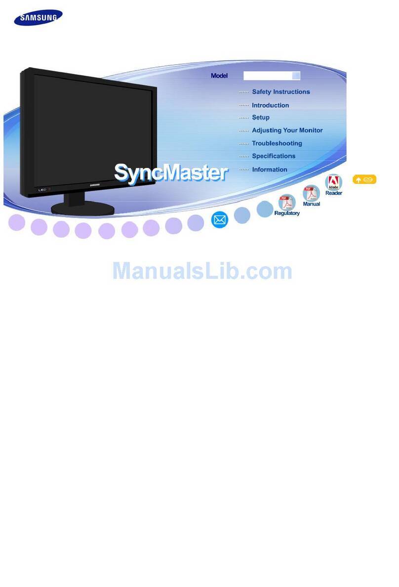 Samsung XL30 - SyncMaster - 30" LCD Monitor User manual