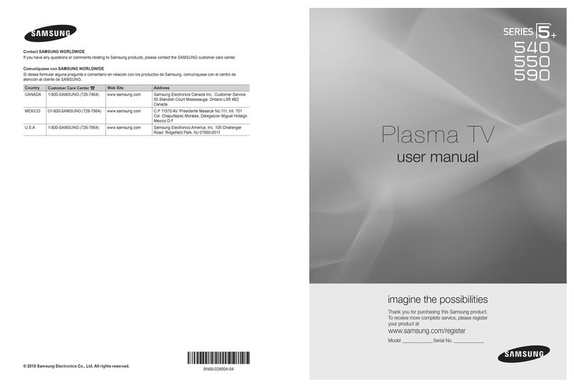 Samsung PN63C540 User manual