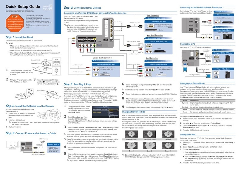 Samsung UN55C5000QF User manual
