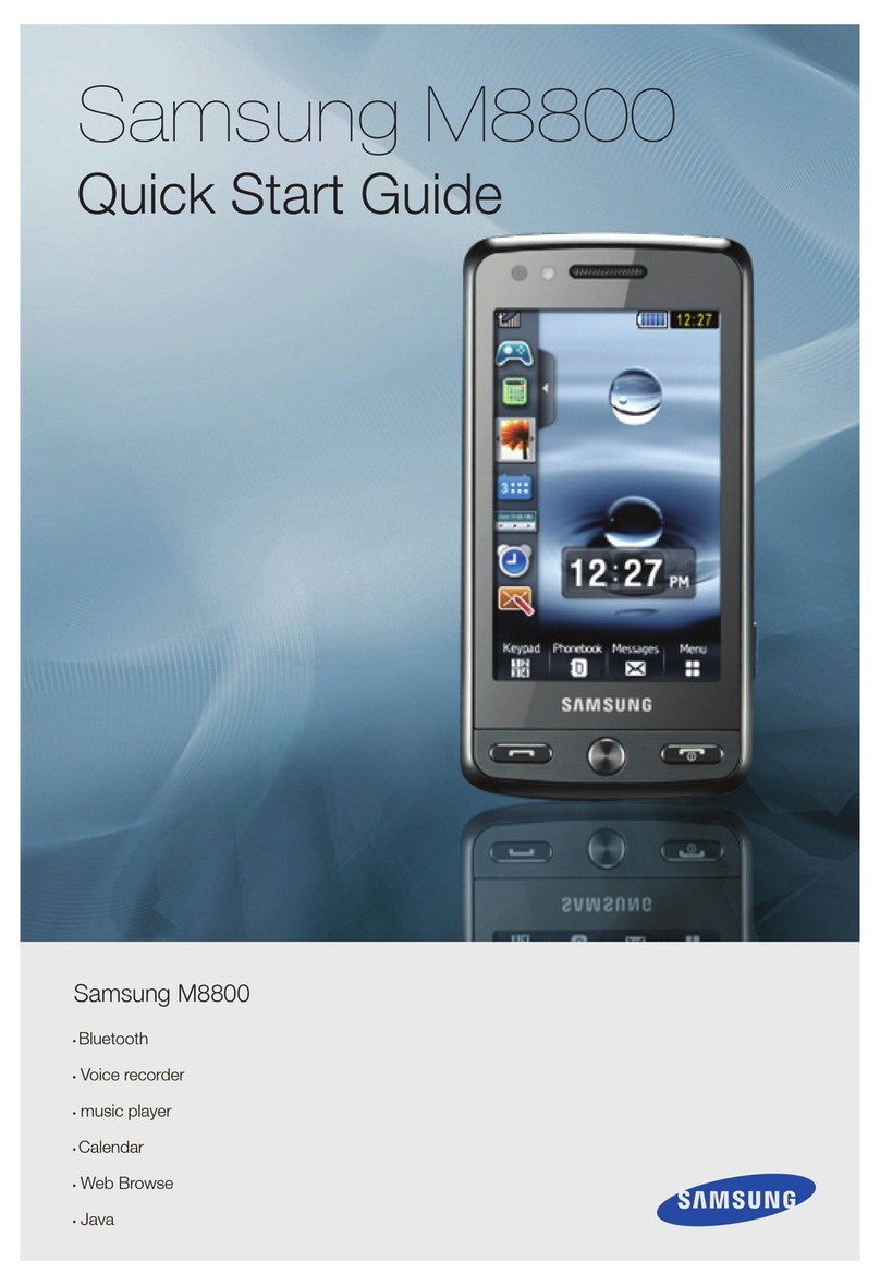Samsung M8800 User manual