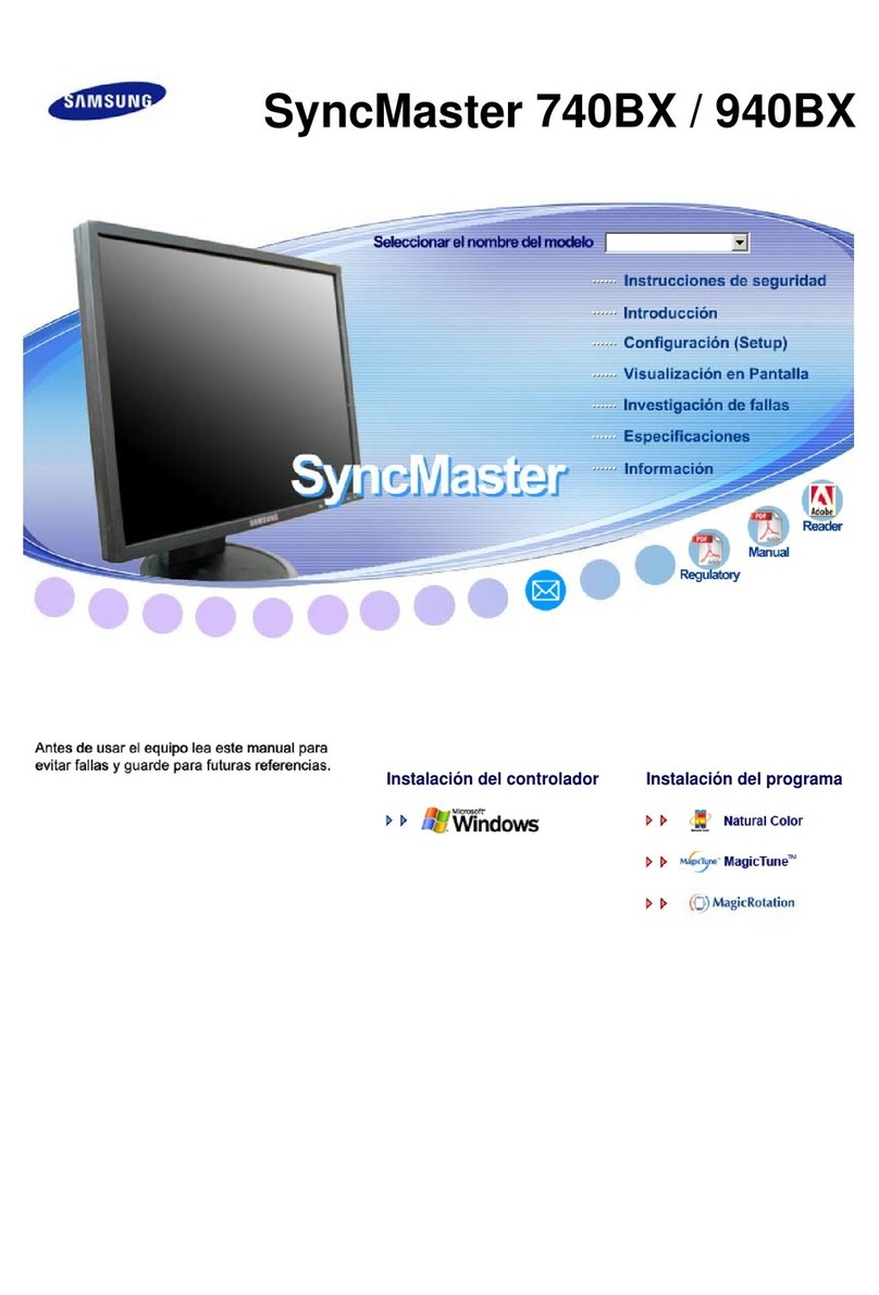 Samsung 740BX - SyncMaster - 17" LCD Monitor User manual