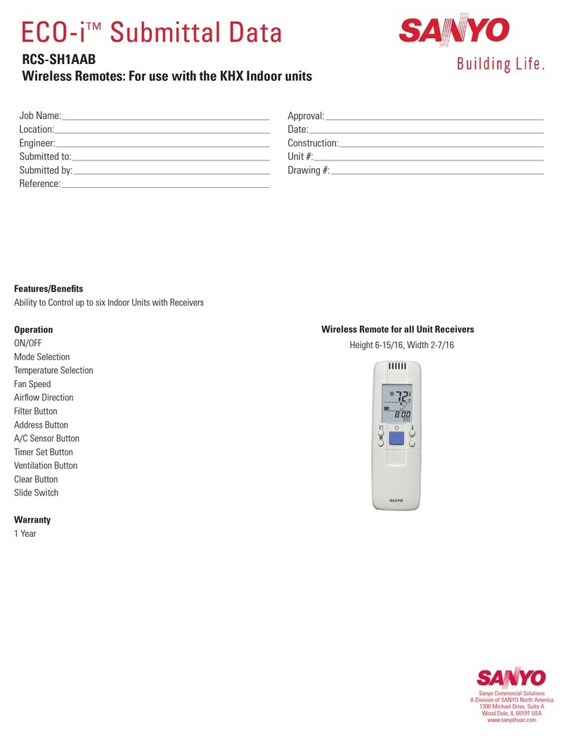 Sanyo ECO-i RCS-SH1AAB datasheet