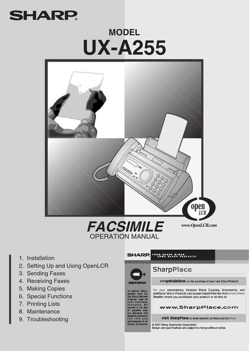 Sharp UX-A255 Operation manual
