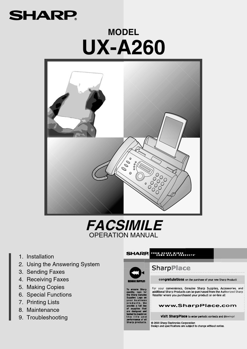 Sharp UX-A260 User manual