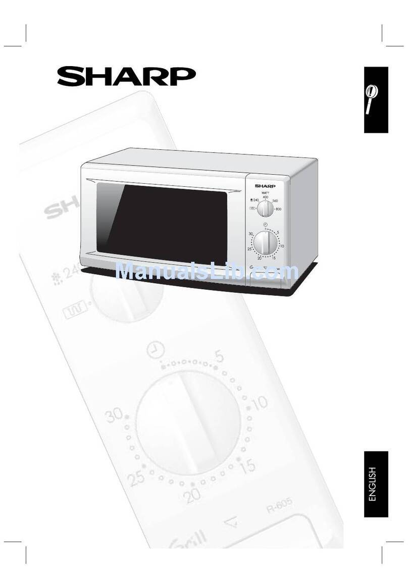 Sharp ENGLISH R-605 User manual