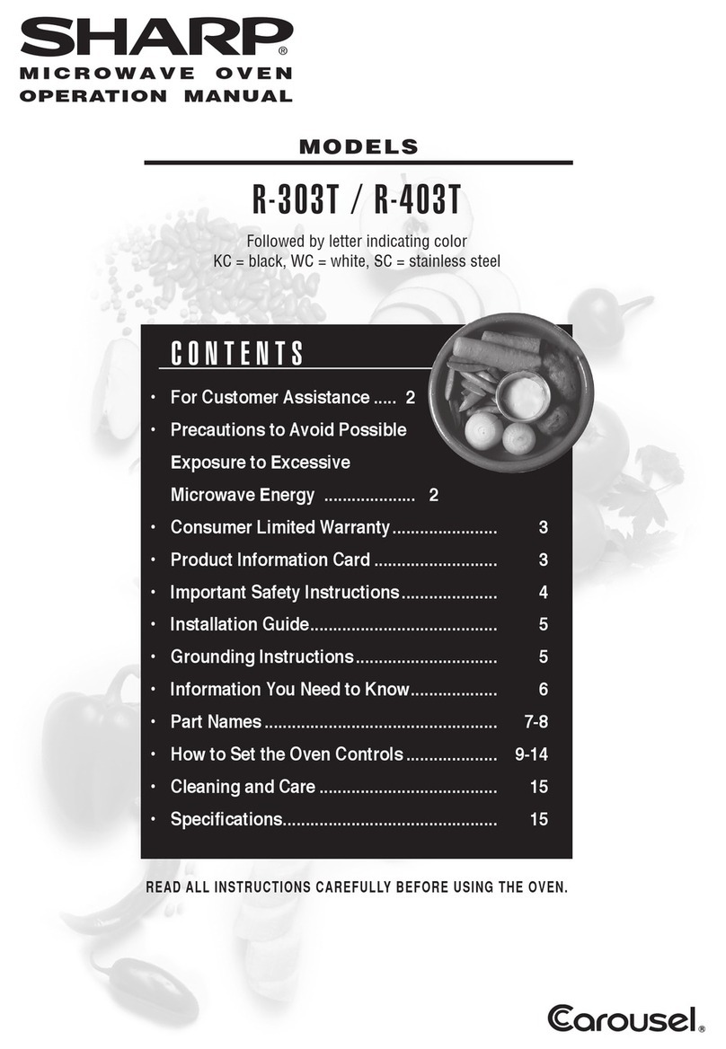 Sharp CAROUSEL R-303T User manual