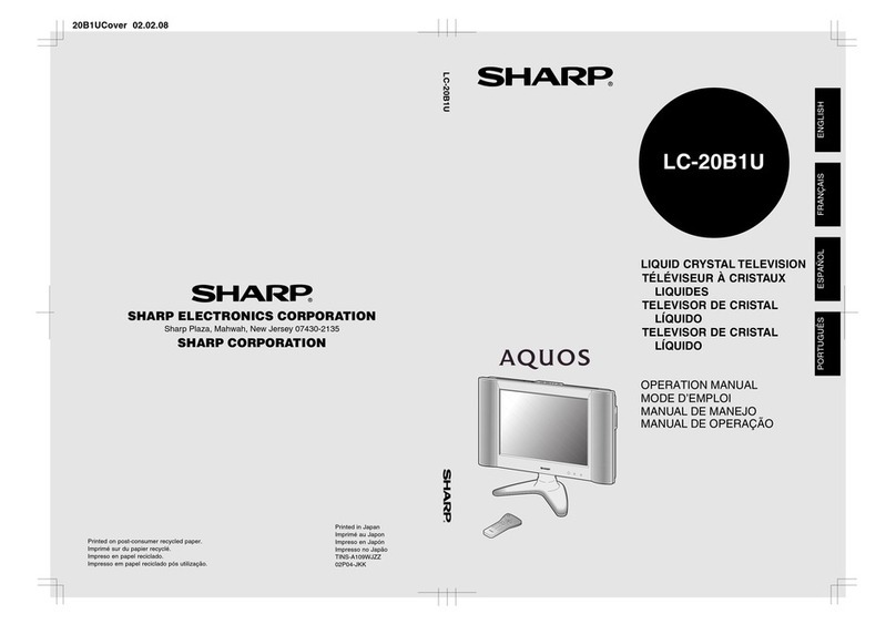 Sharp Aquos LC 20B1U User manual