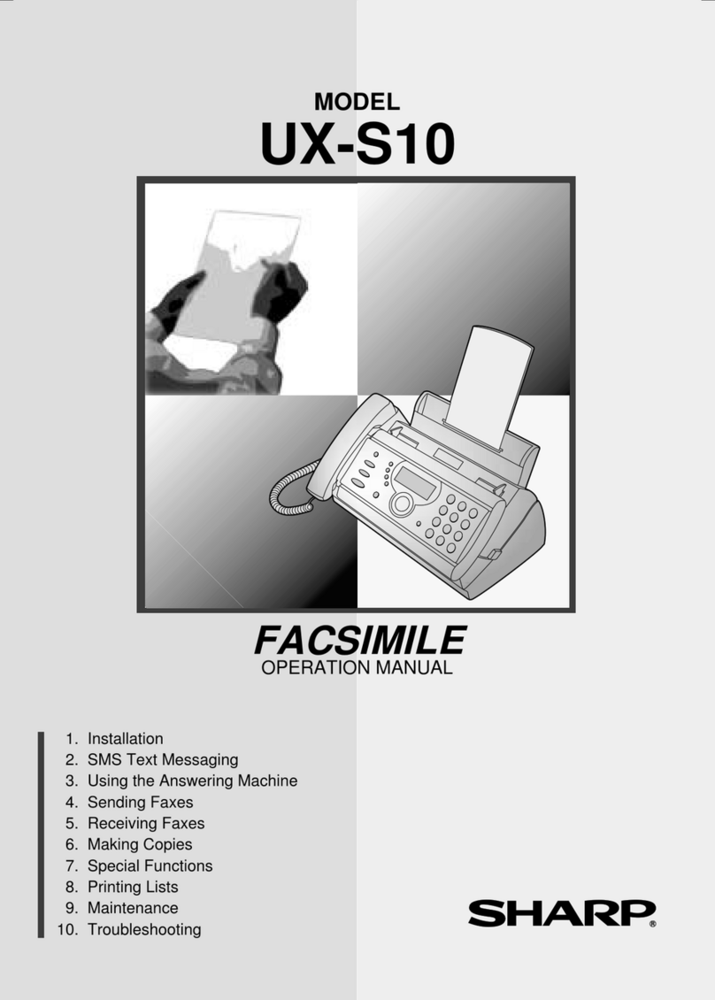 Sharp UX-S10 User manual