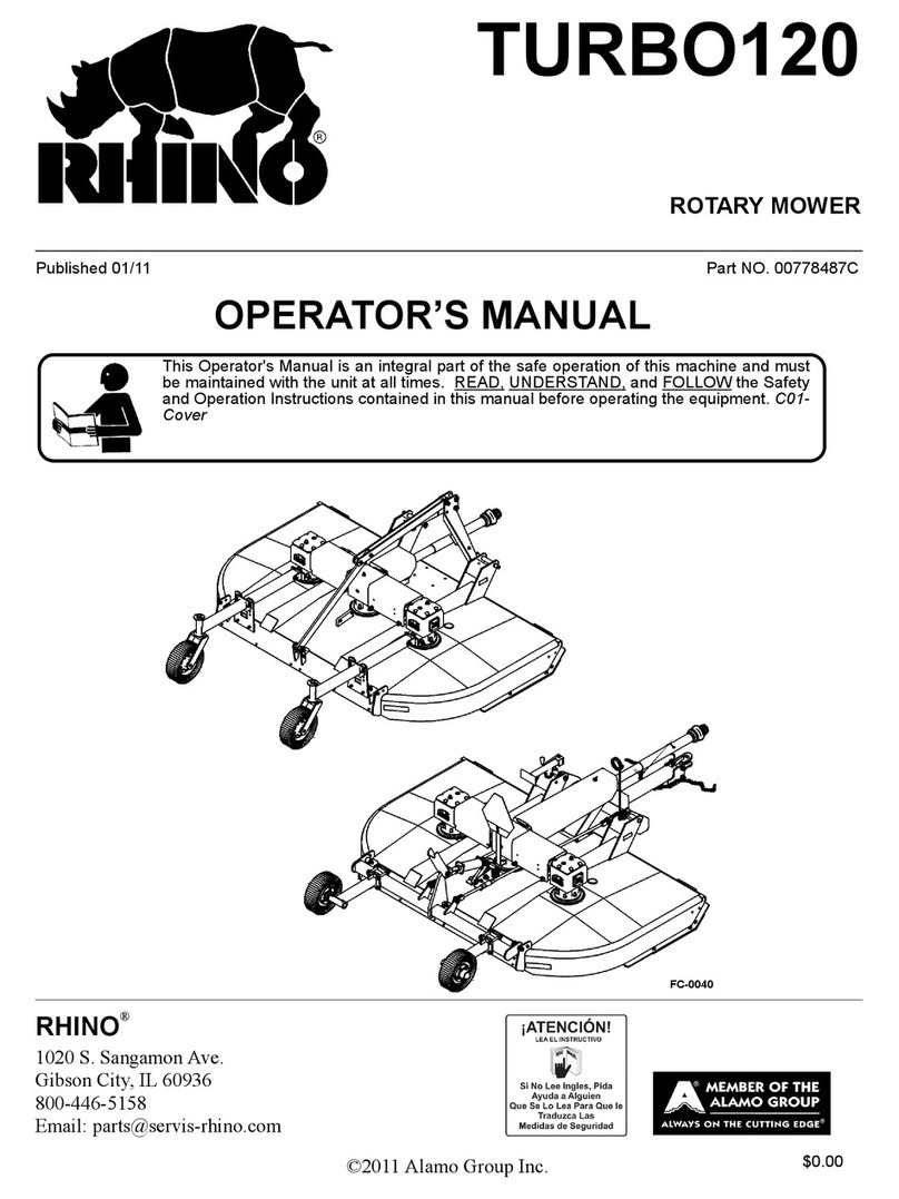 RHINO TURBO120 TURBO120 Operator's manual