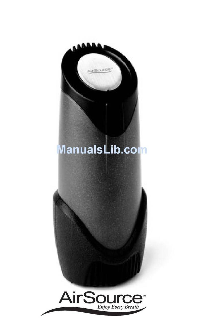 Shaklee AirSource Purification System owner's manual