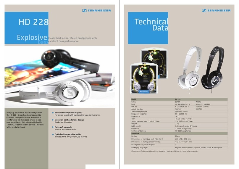 Sennheiser HD HD 228 Technical data