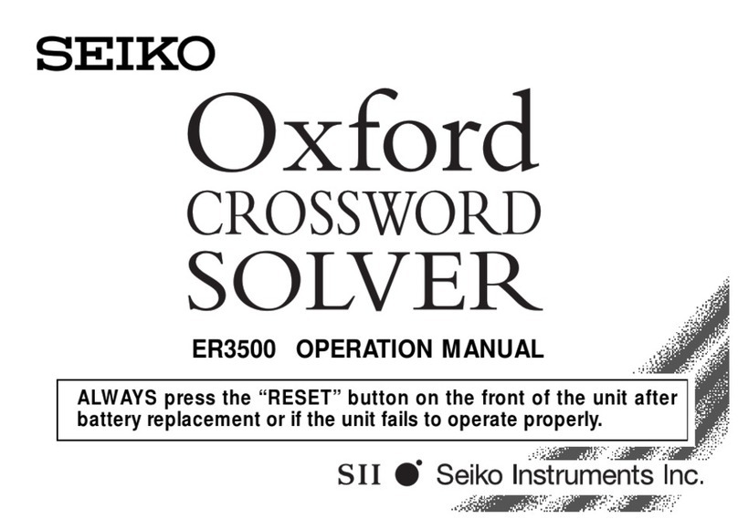 Seiko ER3500 Operation manual Seiko ER3500 Operation manual