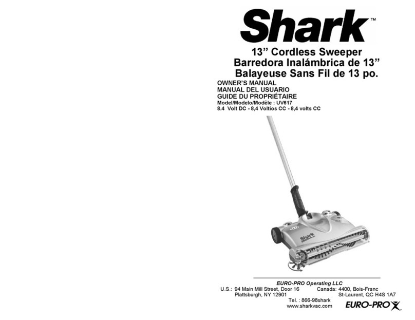 Shark UV617 owner's manual