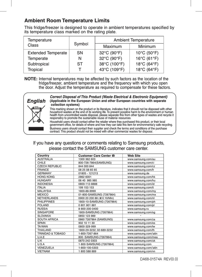 Samsung RT41E Owner's instructions